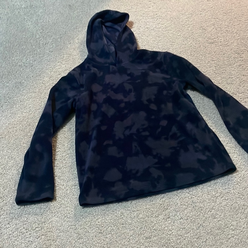 Cat & Jack Fleece Pullover Sweatshirt Hoodie Navy Camo Youth Small